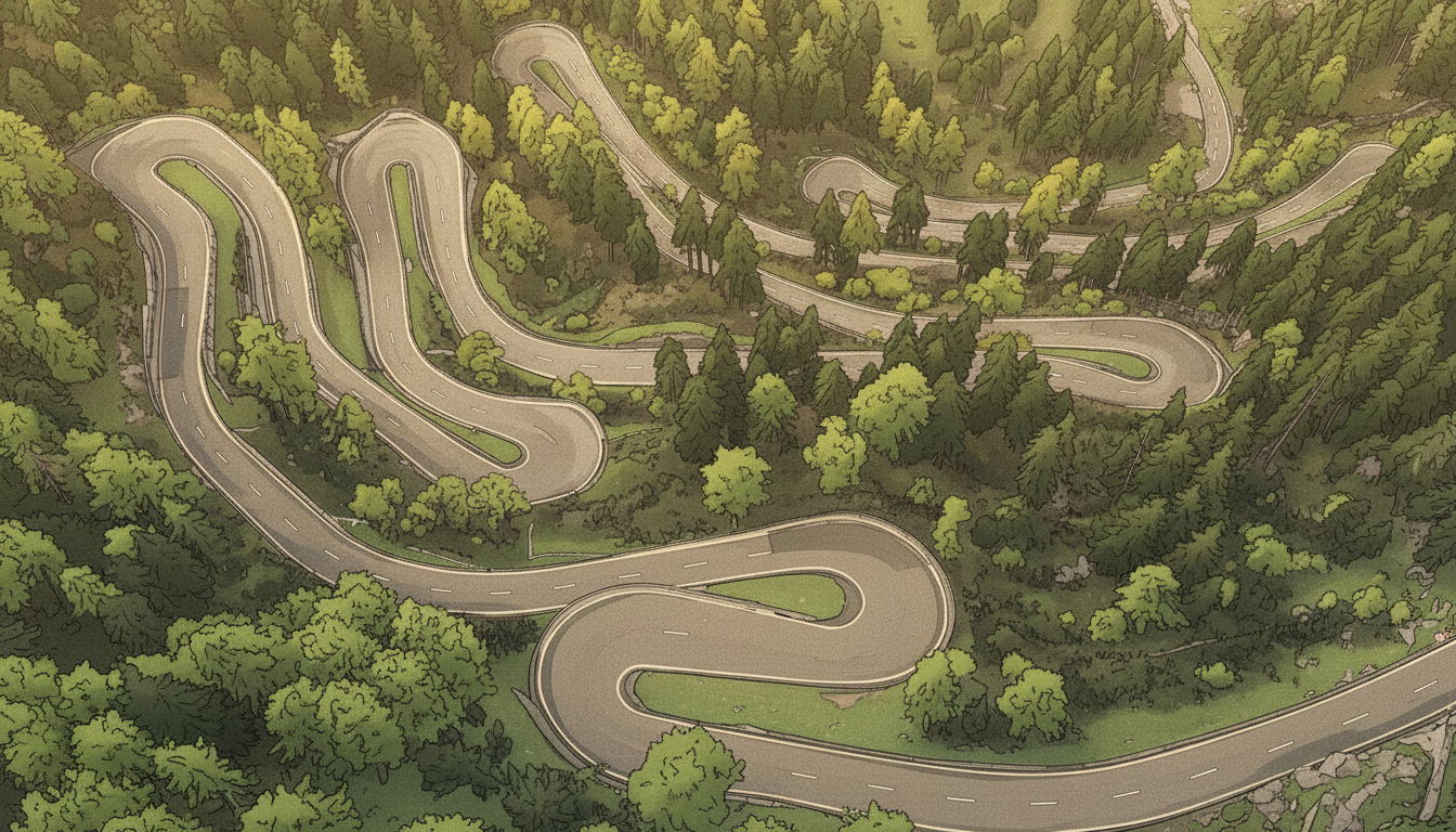 Alpine pass descent — St Moritz down to the Italian lakes
