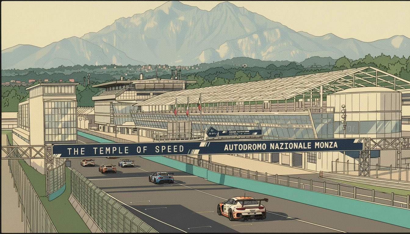 GT3 Cup cars on the Monza grand prix circuit